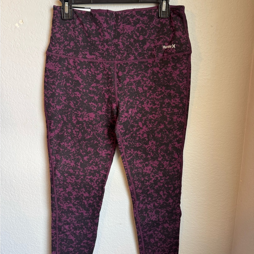 Hurley Potent Purple and Black Leggings